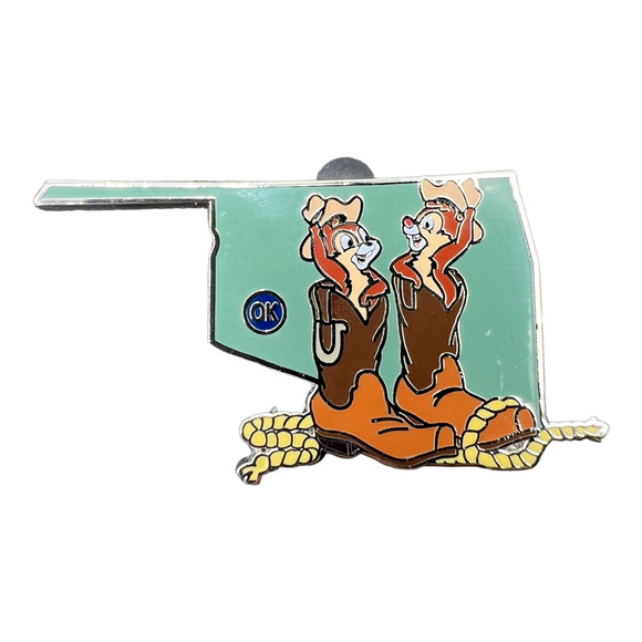 Disney Pin Trading American Adventure Mystery Pin Set Oklahoma 128658 - Picture 1 of 5